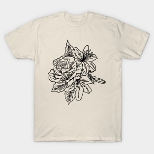 Rose and lilies T-Shirt